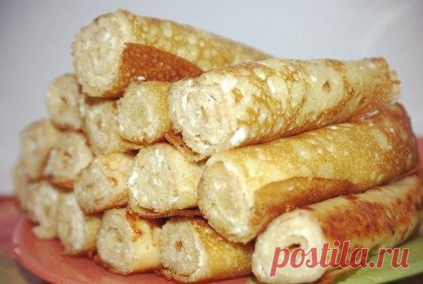 Заварные блинчики на кефире Ингредиенты:кефир (1% жирности) 350 млкипяток 250 млмука 250 гяйцо 3 шт.соль 0,5 ч. л.сахар 1 ст. л.сода 0,5 ч.л.растительное масло 3 ст. л. (в тесто)творожный сыр с зеленью (для начинки)Способ пригот…