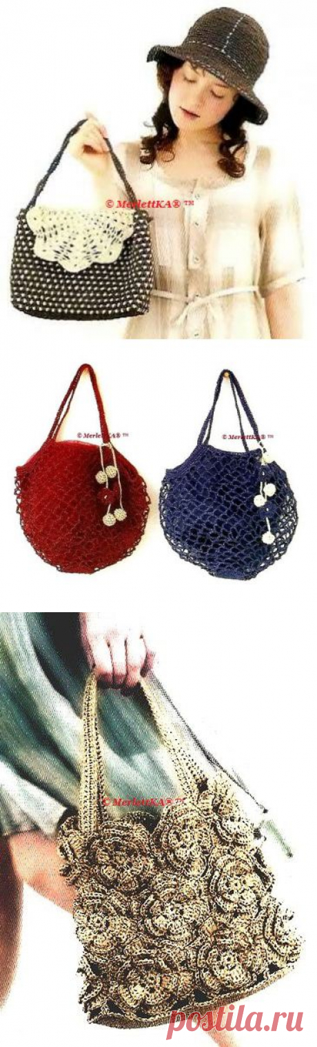 Вязание крючком - летние сумочки