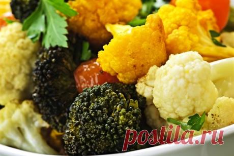 Цветная капуста и брокколи с чесноком, запеченные в духовке рецепт – Американская кухня: Основные блюда. «Еда»