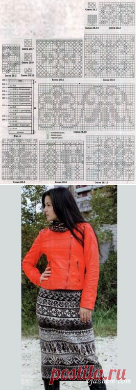 Юбка с жаккардовым узором