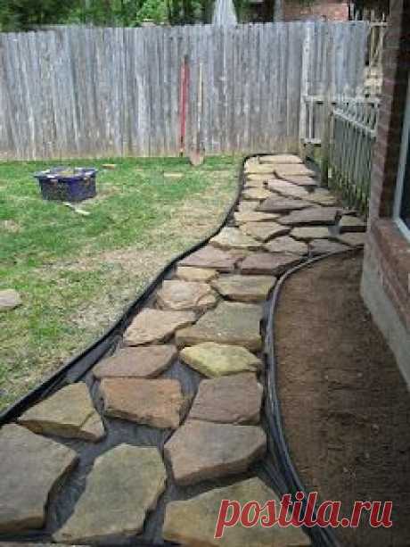 Instructions to make a rock walkway in backyard | For the Home