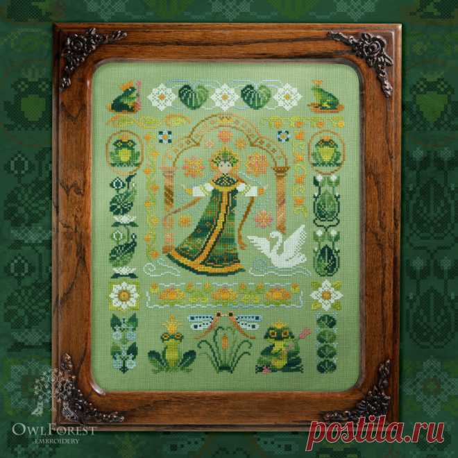 Набор для вышивания «Лягушки-царевны» – Owlforest Embroidery