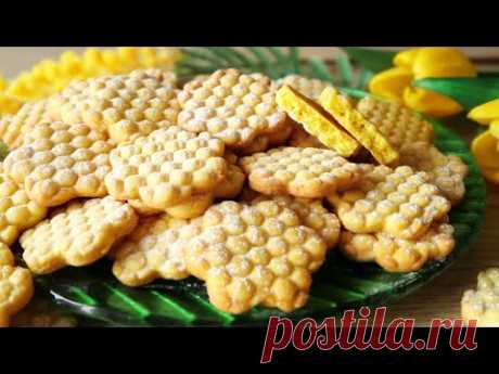 КРАСОТКА "МИМОЗА" ПЕСОЧНОЕ ПЕЧЕНЬЕ с МЕДОМ! Праздничное вкусное печенье к чаю