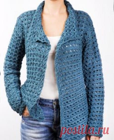 Жакет в технике брумстик