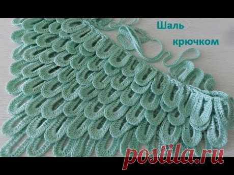 Бактус ,мини- шаль , крючком , crochet shawl (шаль № 97)