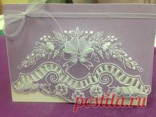 Открытка в технике парчмент крафт. Моя работа.