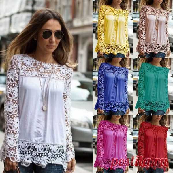 women fashion top Picture - More Detailed Picture about 5XL large size Fashion Women Lace long Sleeve Chiffon Blouses Shirt Crochet blusa Tops blusas femininas camisa 01ANS01 Picture in Blouses & Shirts from IDOL Fashion (offer Drop shipping) | Aliexpress.com | Alibaba Group