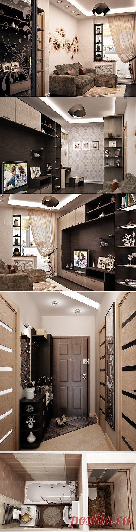 Интерьер однокомнатной квартиры в Петербурге от студии Artum (дизайн-проект)..