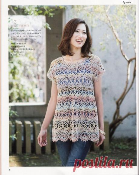 Ажурная туника крючком
