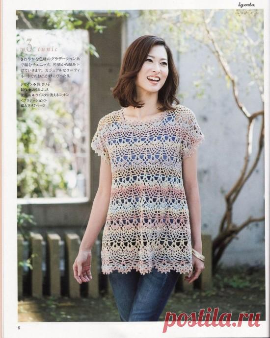 Ажурная туника крючком