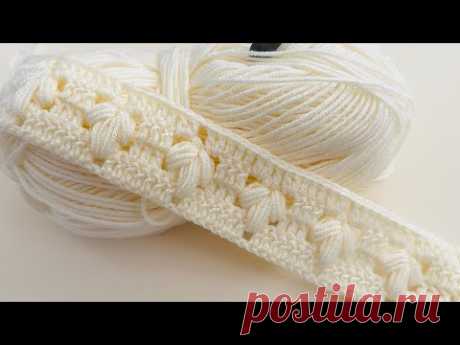 Unusual crochet pattern! You won't believe it. Only 2 rows! crochet stitch / baby blanket