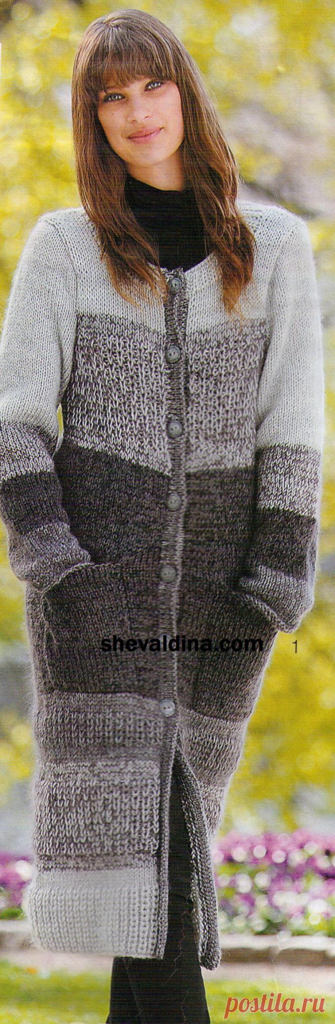 ПАЛЬТО В ПОЛОСКУ | ВЯЗАНЫЙ УЮТ