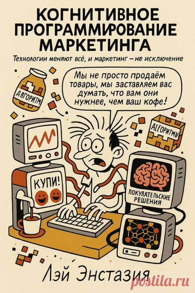 an old russian poster with cartoon characters working on computers and other electronic devices in front of them