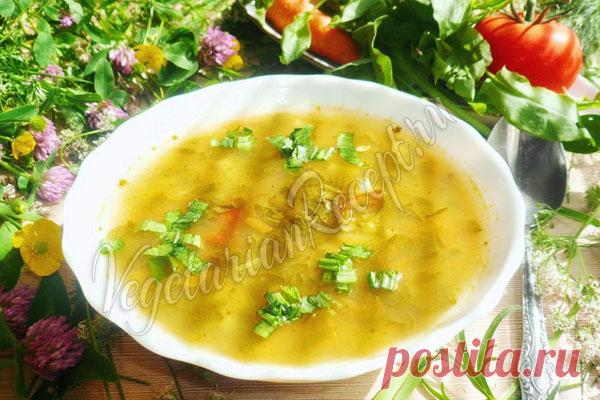 Постный щавелевый суп Очень полезный и вкусный суп, несмотря на то, что он готовится без мяса и яиц.