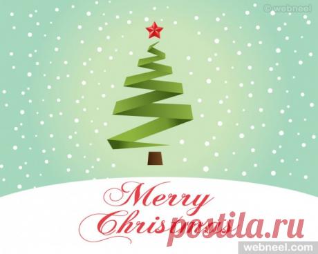 Christmas Greeting Card Design - Free Vector -