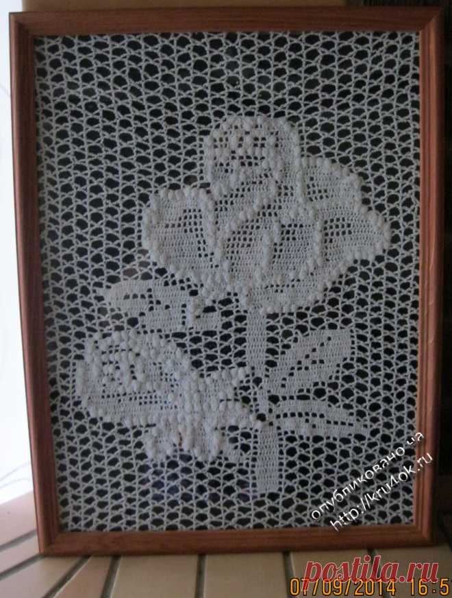 Вязаное крючком панно — работа Светланы - вязание крючком на kru4ok.ru