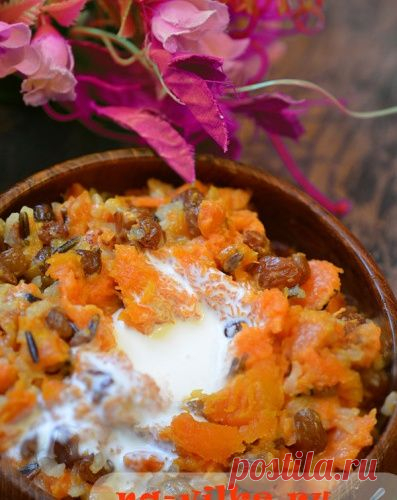 Хапама, или запеченная тыква с рисом, изюмом, курагой