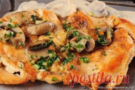 Куриное филе с грибами