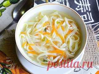 Самые вкусные рецепты: Лапша домашняя с курицей.