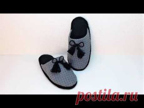 Как сшить женские тапочки #2. How to sew women's slippers #2