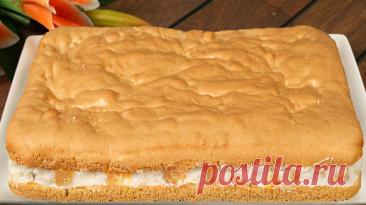 Пирог, который тает во рту, с нежной кремовой начинкой. По вкусу похож на торт! | Готовим с Татьяной | Дзен
