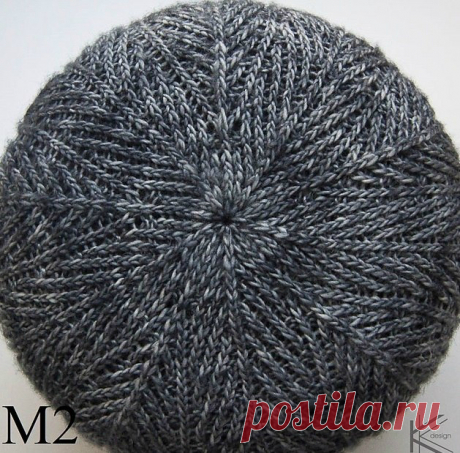Женская и мужская шапочки "Herringbone" by KK design.