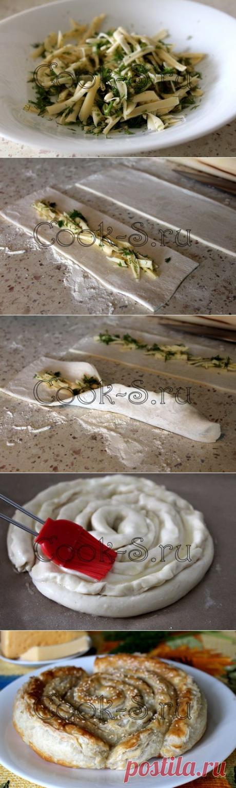 Слоеный пирог с сыром - Пошаговый рецепт с фото | Выпечка