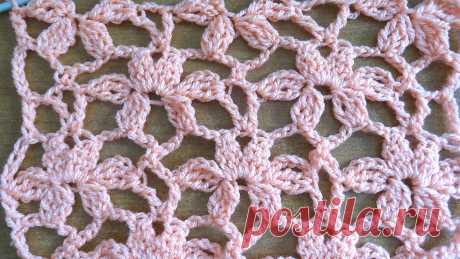 Lacy Flower Stitch - Crochet Tutorial Crochet tutorial that teaches you how to do this surprising simple lacy flower stitch. All you need to know is how to do a TRC \ treble stitch! For written p...