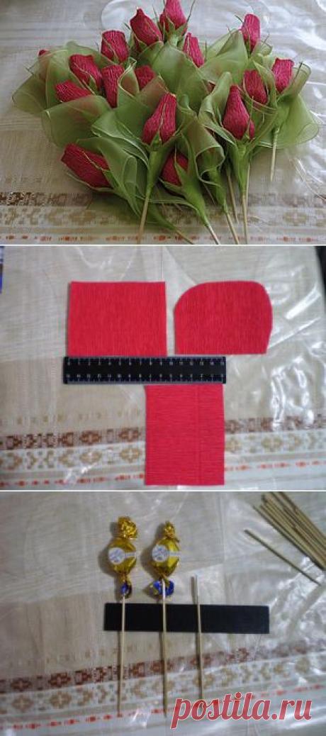 Сладкая композиция "Бутоны роз" - Ярмарка Мастеров - ручная работа, handmade