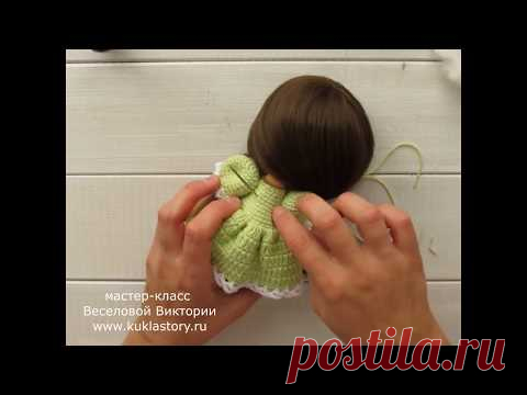 Платье для куклы с рукавами - фонариками. МК
