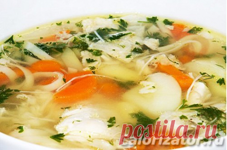Куриный суп-лапша - как приготовить, рецепт с фото по шагам, калорийность - www.calorizator.ru