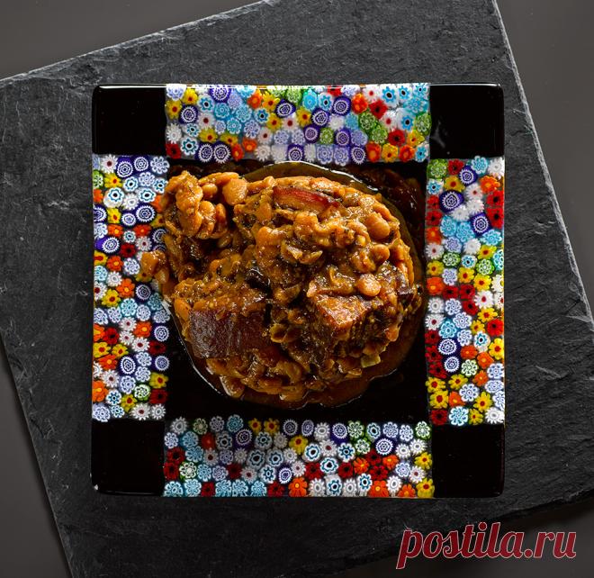 Фасоль с ветчиной