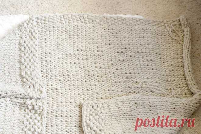 Easy Knit Blanket Sweater Pattern – Mama In A Stitch
