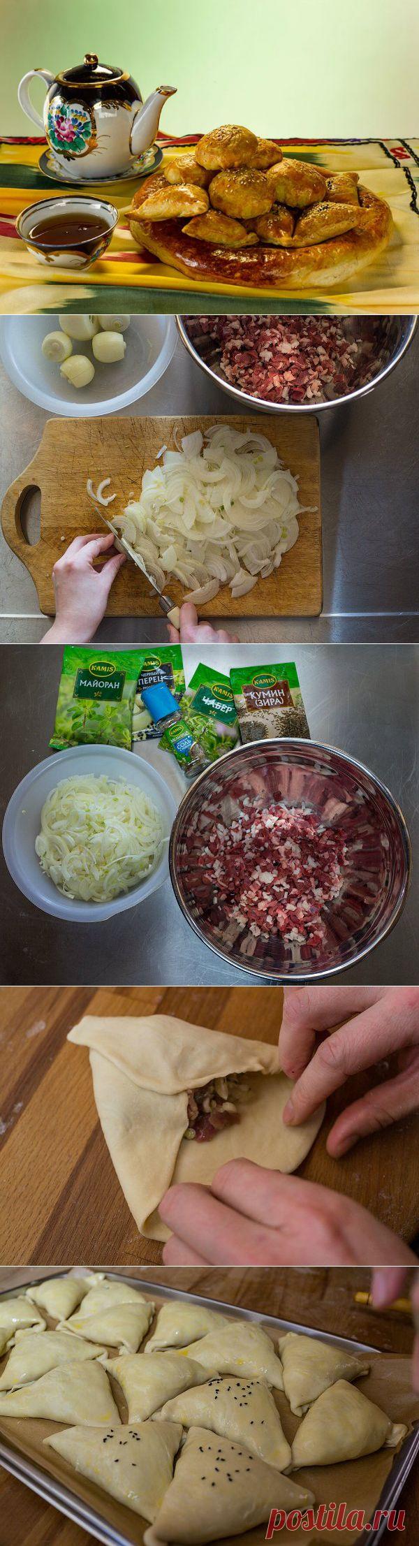 Быстрая слоеная самса и сюрприз внутри. Рецепт от Сталика.