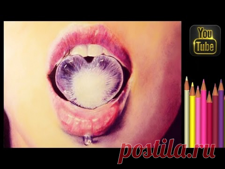 Губы   Реалистичный рисунок .