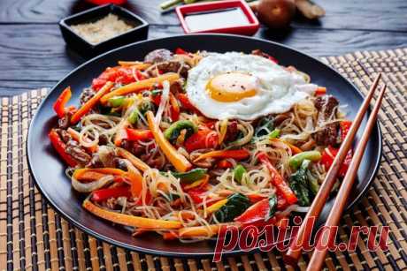 Рецепты блюд с фунчозой: что приготовить из стеклянной лапши