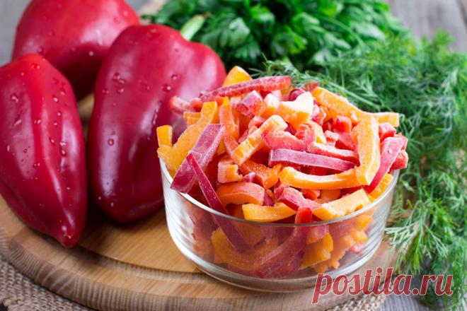 Как заморозить перец - описание с пошаговыми фото / Меню недели