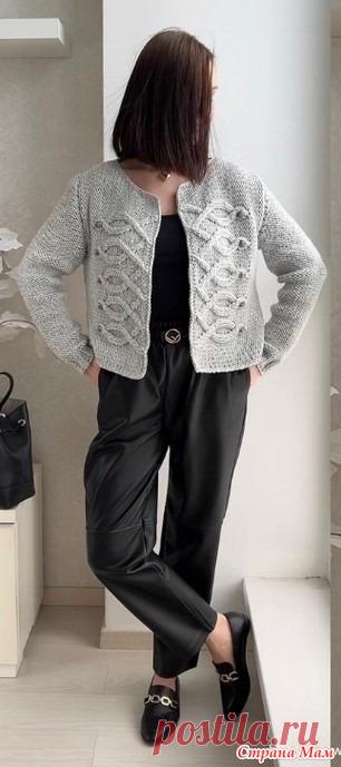 Жакет-мундир. Спицы. Размеры:  42/44 - обхват груди до 88 см  46/48 - обхват груди до 96 см  50/52 - обхват груди до 105 см  Материалы: