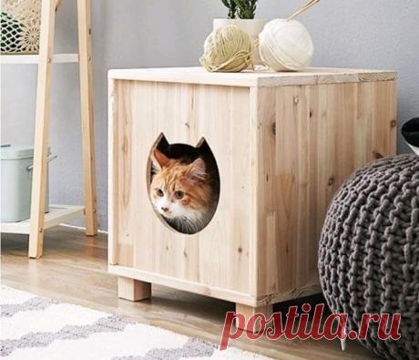 Домик для питомца: Домик для кошки – заказать на Ярмарке Мастеров – JB61QRU | Домик для питомца, Москва