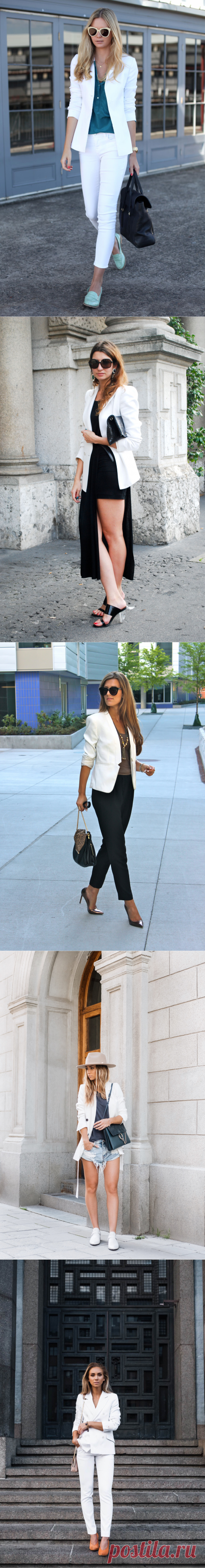 [Тренды 2017]: Стильный Белый Пиджак Женский — С чем носить?