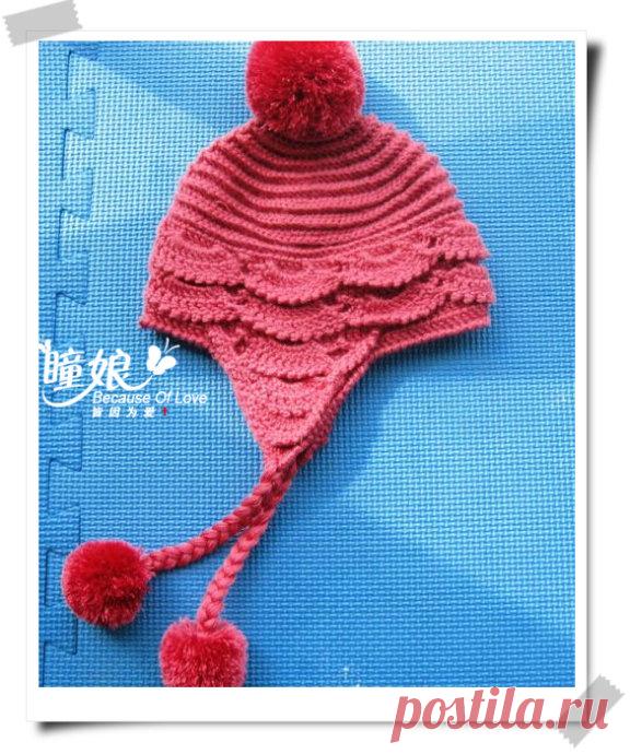 Интересная детская шапочка с ушками-мастер класс