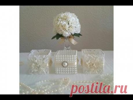 DIY| VICTORIAN STYLE 5 PIECE CANDLE HOLDER DECOR 2017/ WEDDING ALL UNDER $12.00 TO MAKE