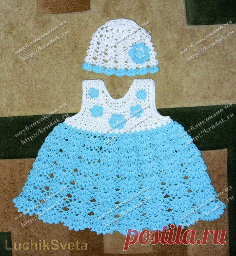 Платье и панамка для девочки – работа Светланы (LuchikSveta)