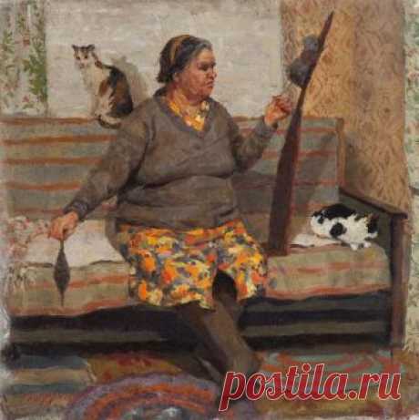 Портрет тёти Нюры. 2000, х., м. 100х70