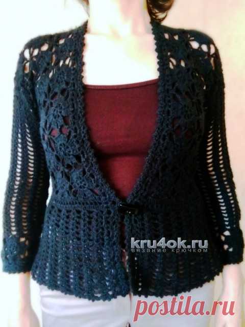 Ажурная кофточка крючком. Работа Ирины
