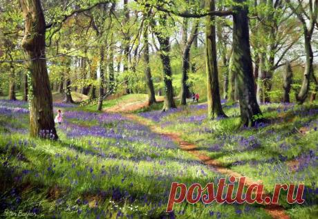 В Англии весной... Художник Peter Barker (Питер Баркер (р.1954)).