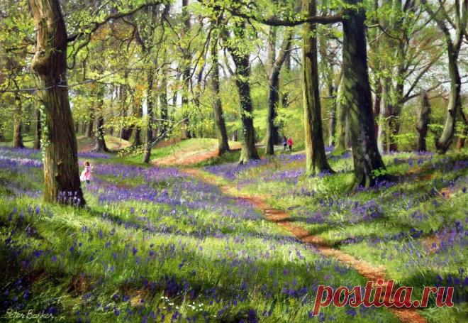 В Англии весной... Художник Peter Barker (Питер Баркер (р.1954)).