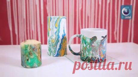 Мастер-класс по мраморированию: чашка - Очень умелые ручки - Группы Мой Мир