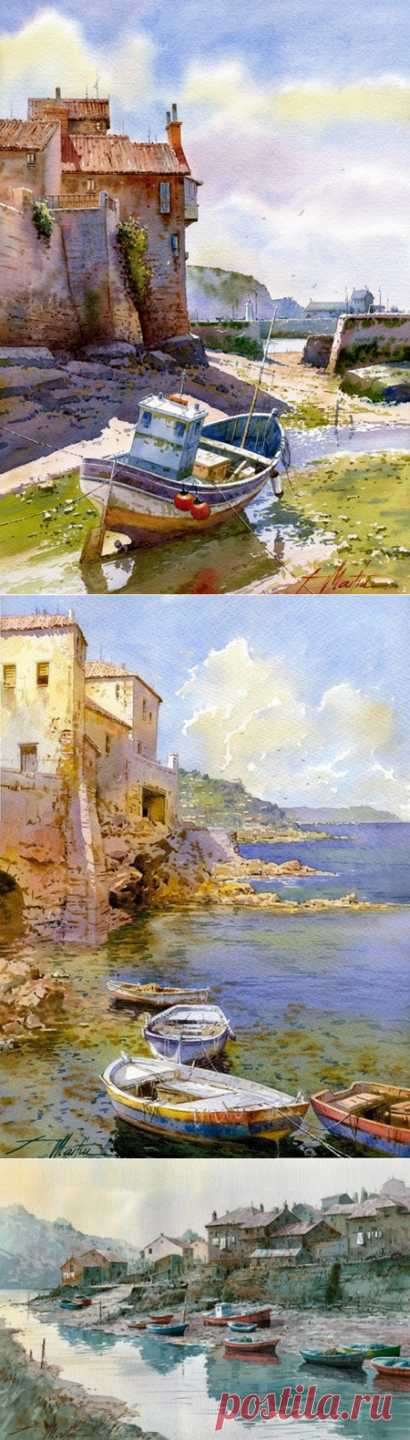 Акварельные пейзажи испанского художника Faustino Martin Gonzalez (Фаустино Мартин Гонсалес)