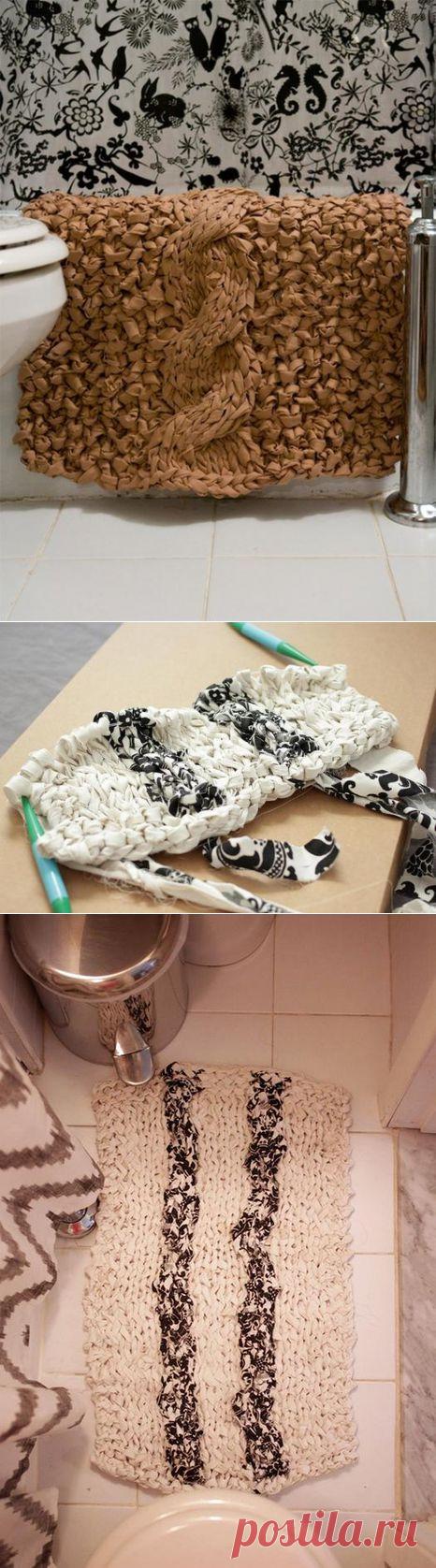 ДЕЛАЕМ КОВРИК В ВАННУЮ СВОИМИ РУКАМИ.